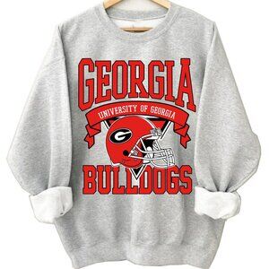 University Of Georgia Sweatshirt Vintage Style Georgia Bulldogs Football Shirt